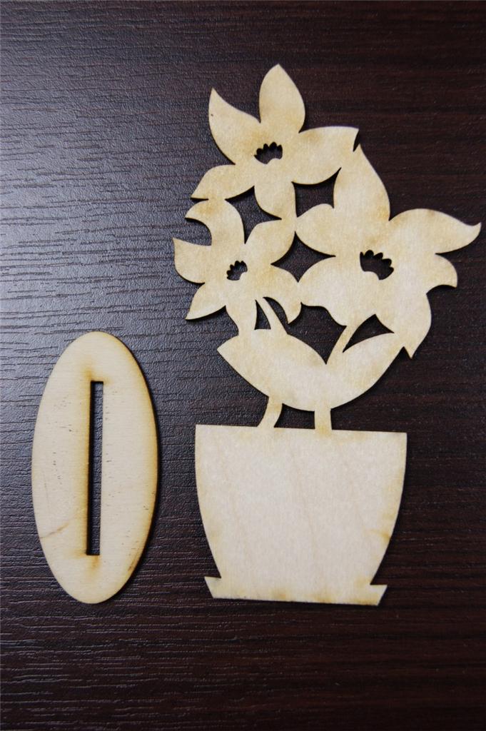 (10x) FL Plain Wood Wooden Stand Flowers Embelishments Craft Shapes