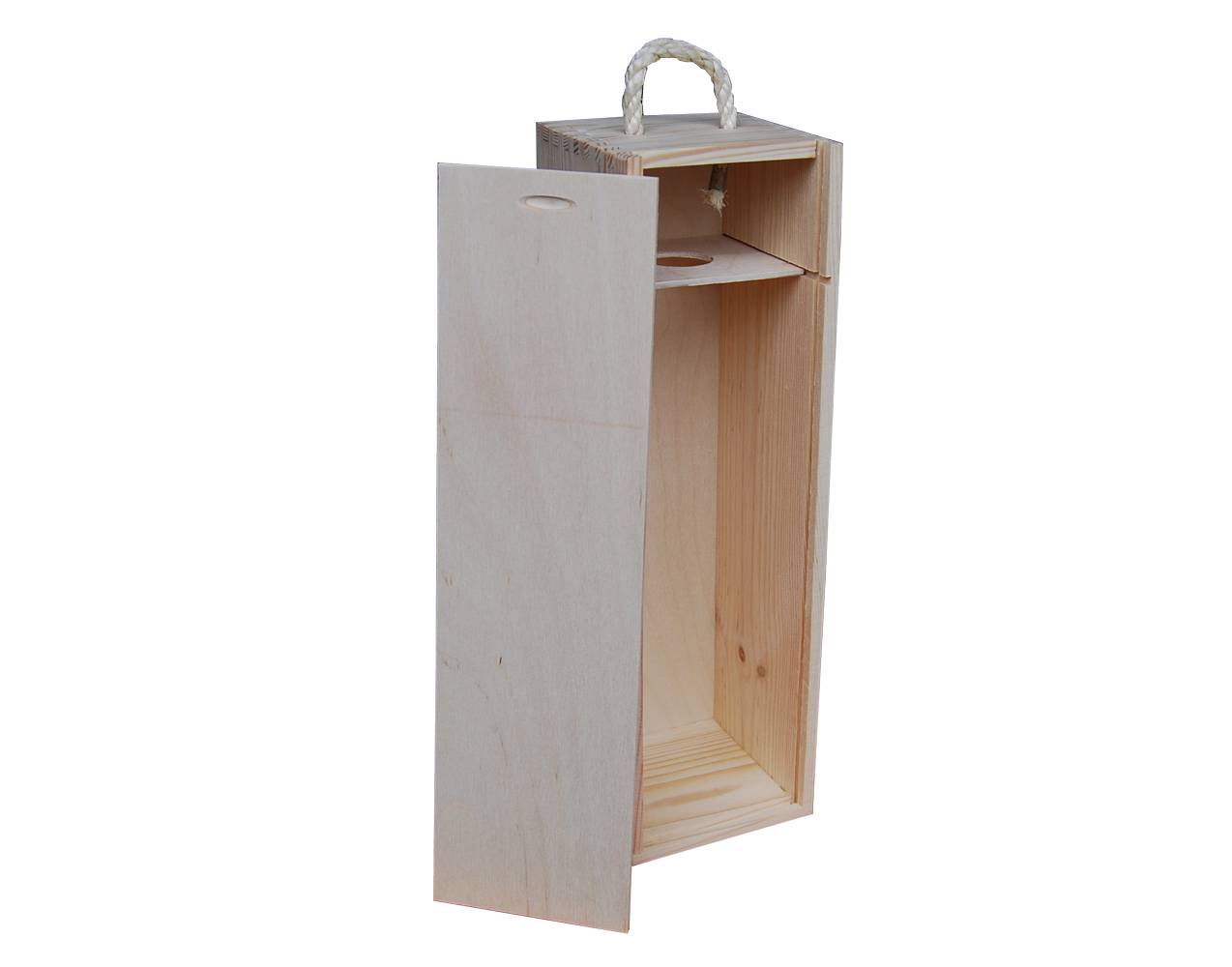 SZ1 PLAIN WOOD WOODEN WINE BOX SLIDING TOP 1 SPACE 35,1x10,5x10,5 DECOUPAGE eBay