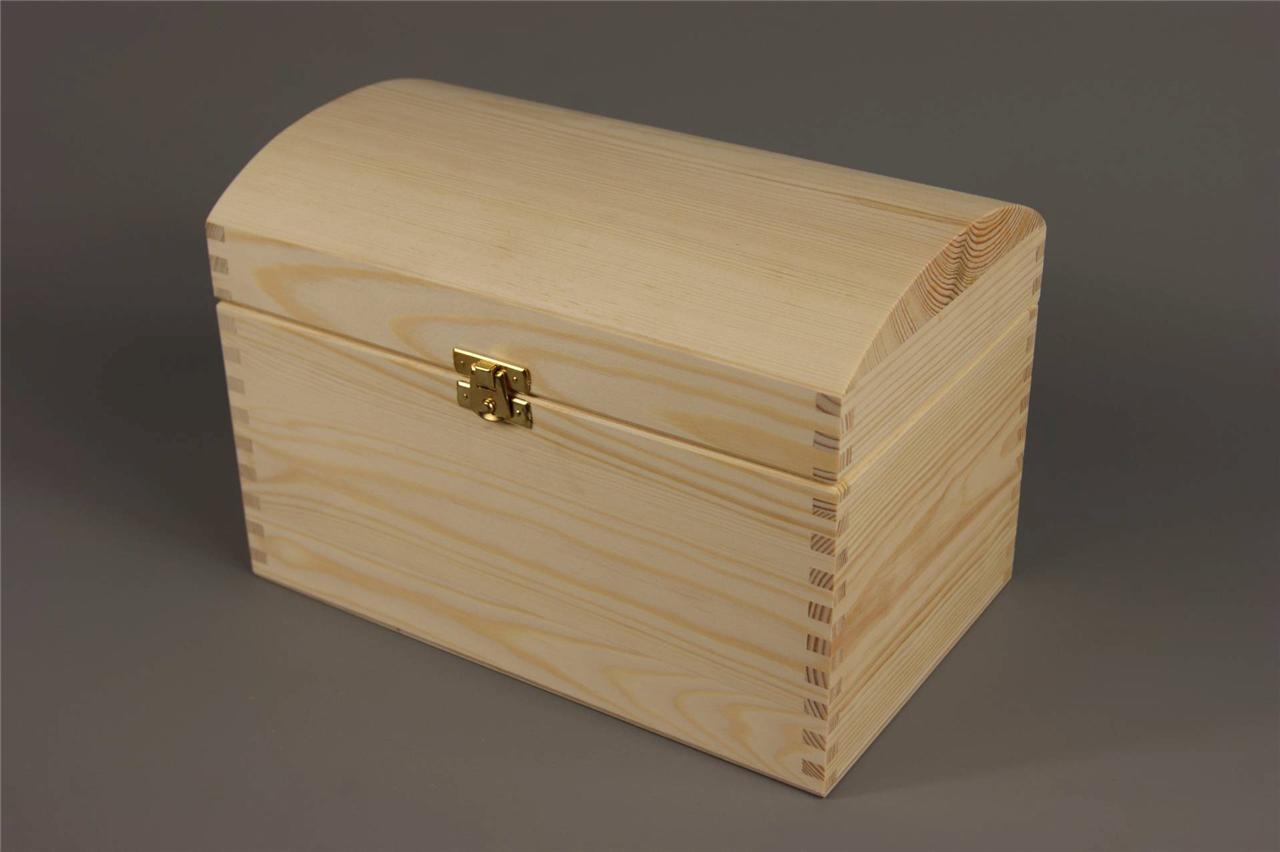 large wooden treasure chest toy box