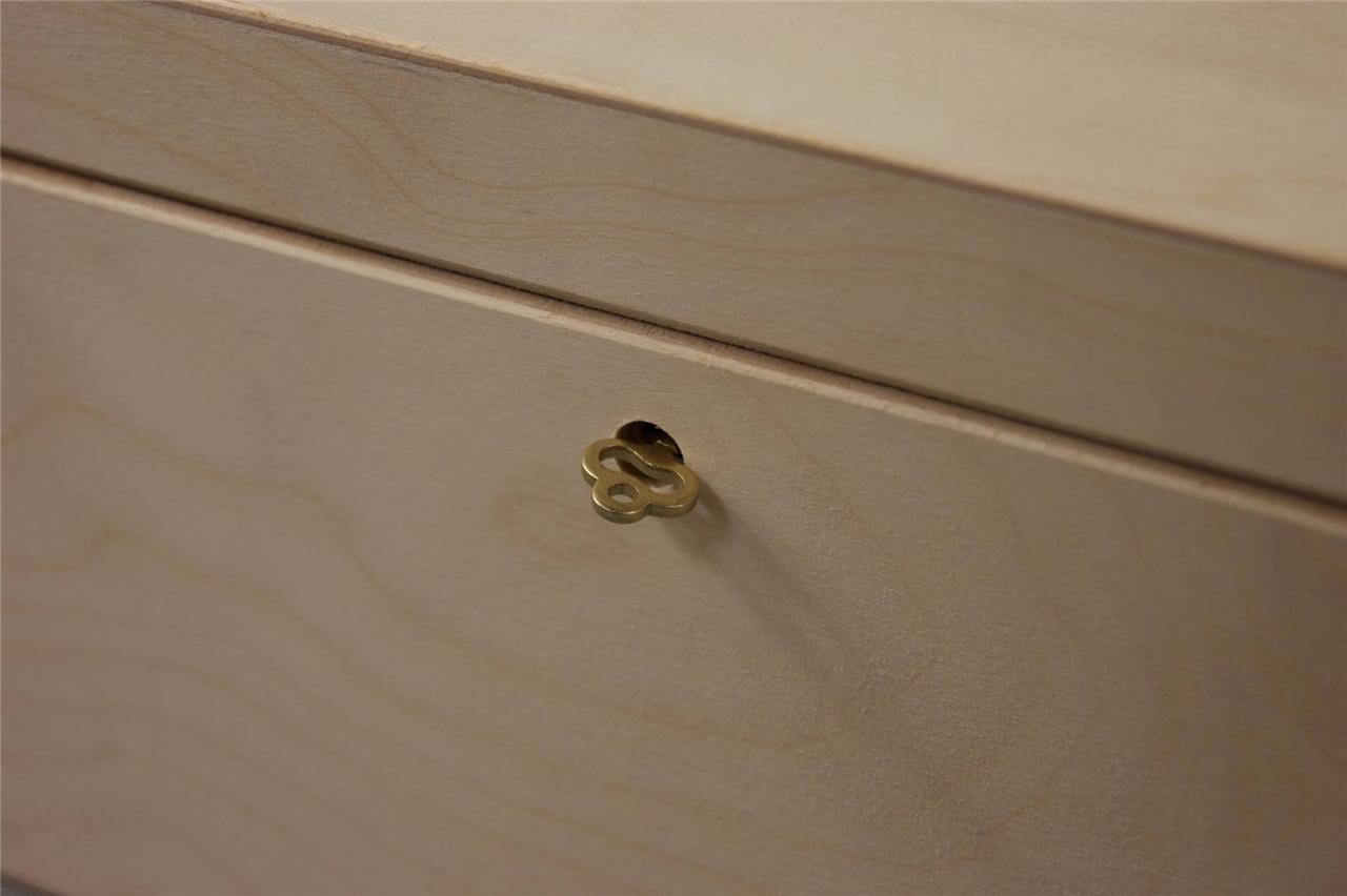 LOCKABLE PLAIN WOOD WOODEN BOX DECOUPAGE WEDDING CARDS 29 x 25 x 15 cm