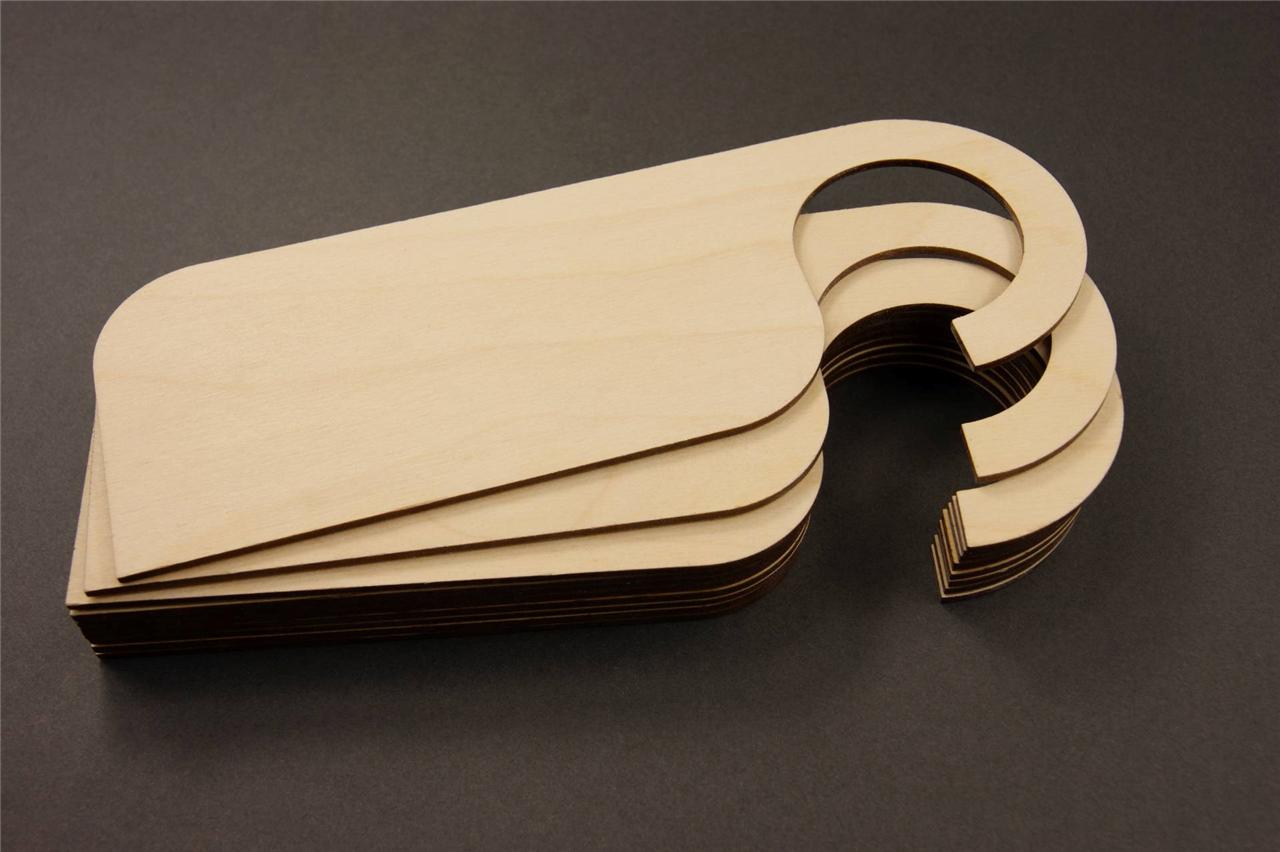 10 x WOODEN DOOR SIGN HANGERS Unpainted Shapes Blank Craft arts