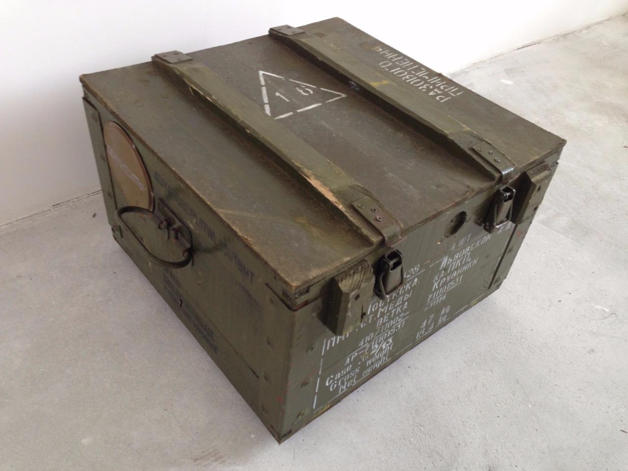 Army Box Ammo Military Storage Box Tool Box Metal Clip Lock Hinged Lid