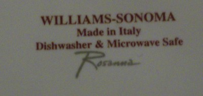 Williams Sonoma Discount on Williams Sonoma Rosanna Dessert Plates Peach Crisp Peches Italy Free