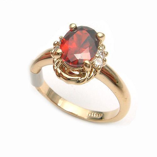 Clear CZ 18K Gold Plated Yelow Ring 091307