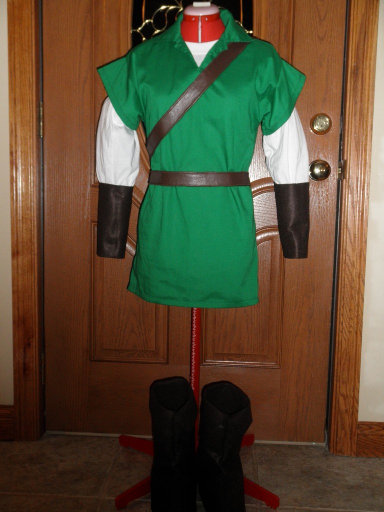 LEGEND OF ZELDA FULL LINK COSTUMEOCARINA OF TIMECOSPLAYWITH