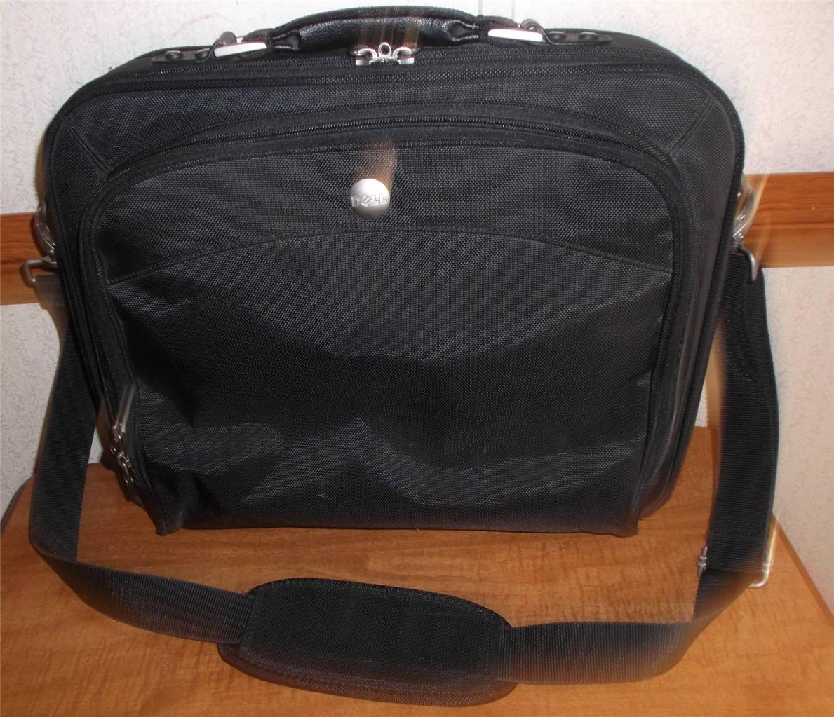 Dell Black Laptop Computer Carrying Bag With Shoulder Strap 17" L 13" H 4"W eBay
