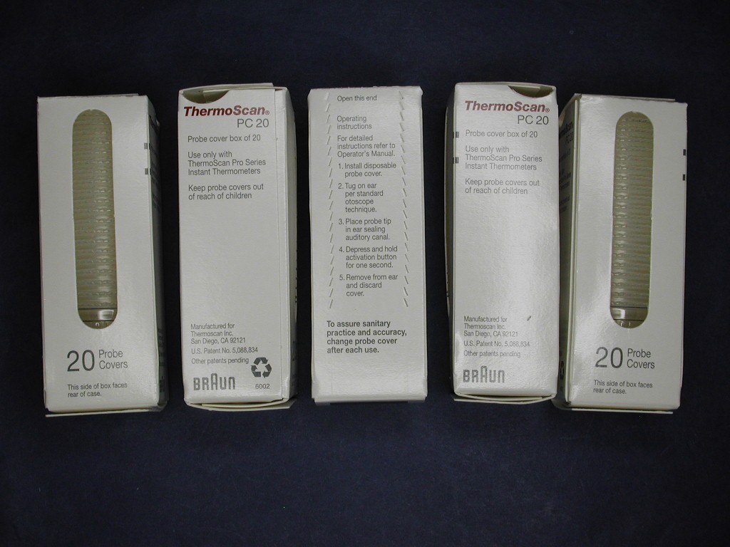 5 Boxes (100) PC20 Braun Thermoscan PRO Series Ear Thermometer Probe