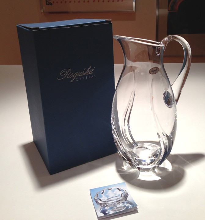 RARE Rogaska Cut Crystal Charlie PITCHER Made in Slovenia! The