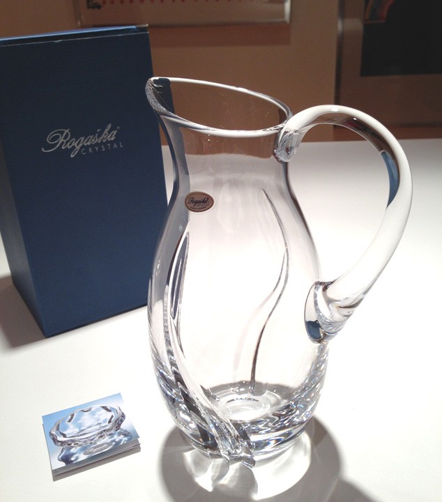 RARE Rogaska Cut Crystal Charlie PITCHER Made in Slovenia! The