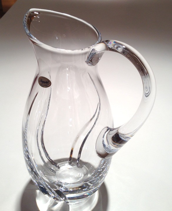 RARE Rogaska Cut Crystal Charlie PITCHER Made in Slovenia! The