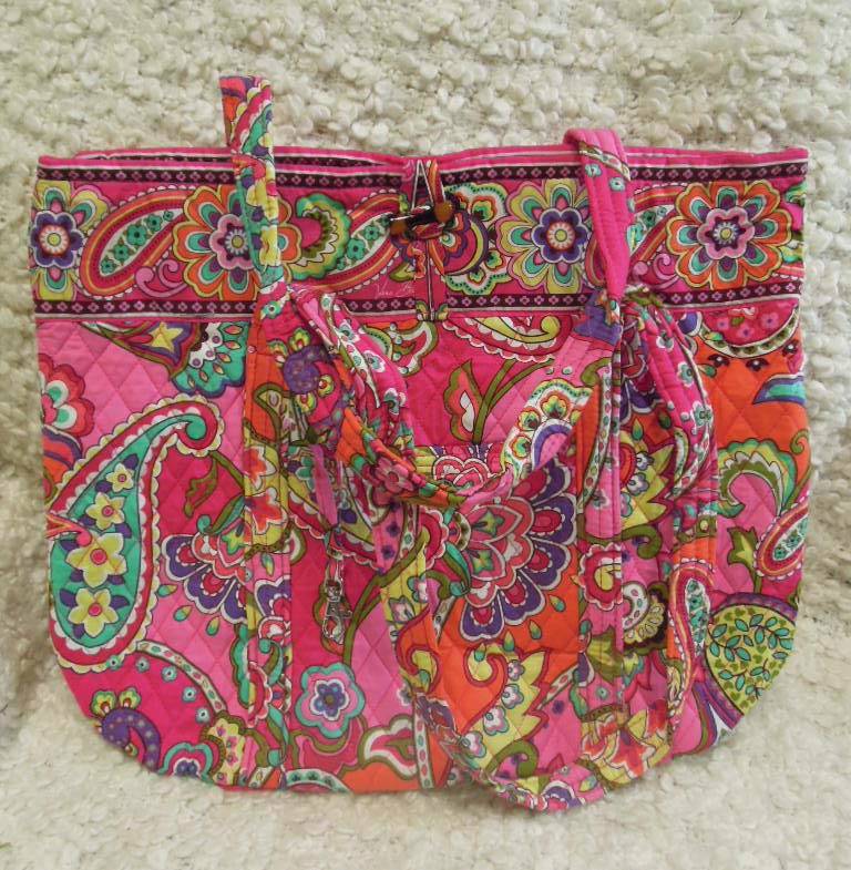 Details about NWT Vera Bradley VERA XL Bag Purse Tote Pink Swirls Details about NWT Vera Bradley VERA XL Bag Purse Tote Pink Swirls