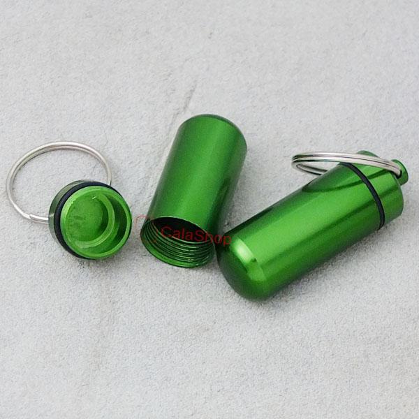 1 2 5 Waterproof Keychain Capsule cash clip Aluminum Stash Keyring key