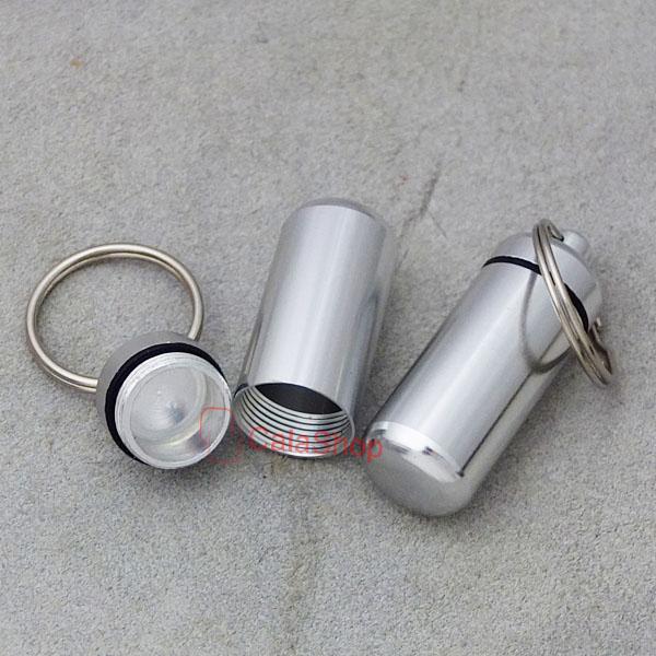 1 2 5 Waterproof Keychain Capsule cash clip Aluminum Stash Keyring key