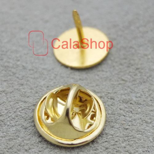 10mm Pins TIE Tac Tacks Findings Round Pinch Clip Chrome Lapel Clutches