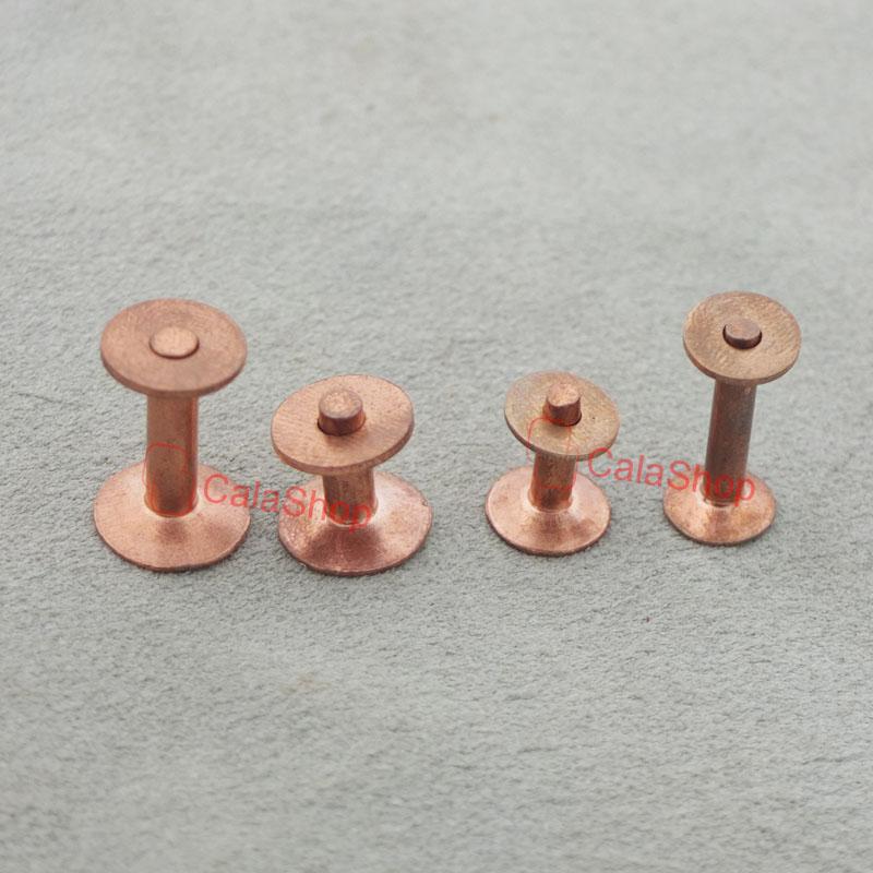 10 PCS 9mm Solid Copper Rivets AMP Burrs Permanent Fasteners Gauge Tack