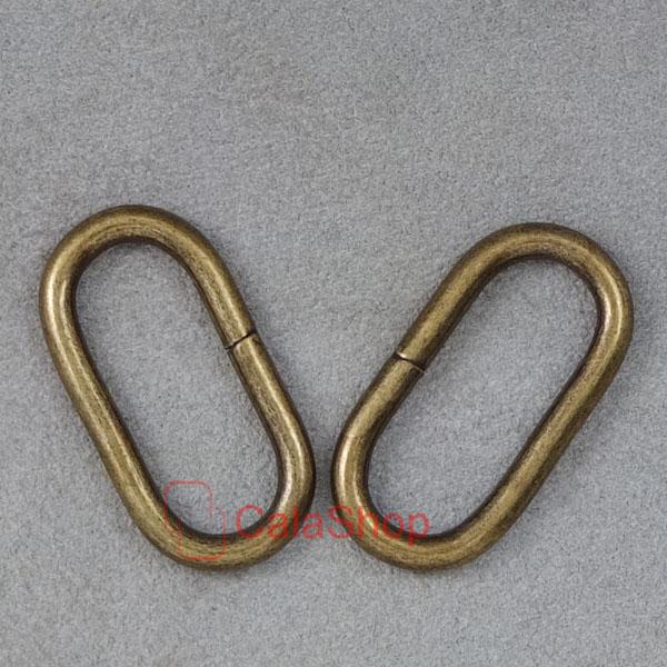 Oval Ring Metal Loop Leather 4 Purse Bag Handbag Straps 1/2" 12mm 5/8