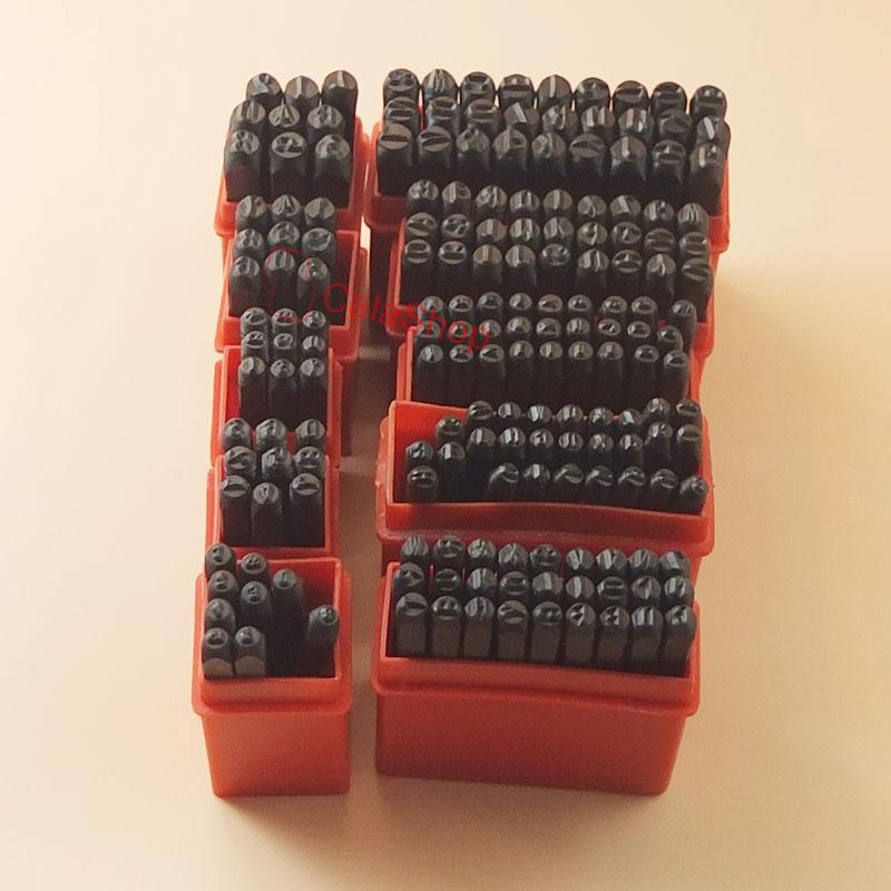 Steel Stamp Number & Letter Die Punch Jewelers Set Metal in Case 2 3 4