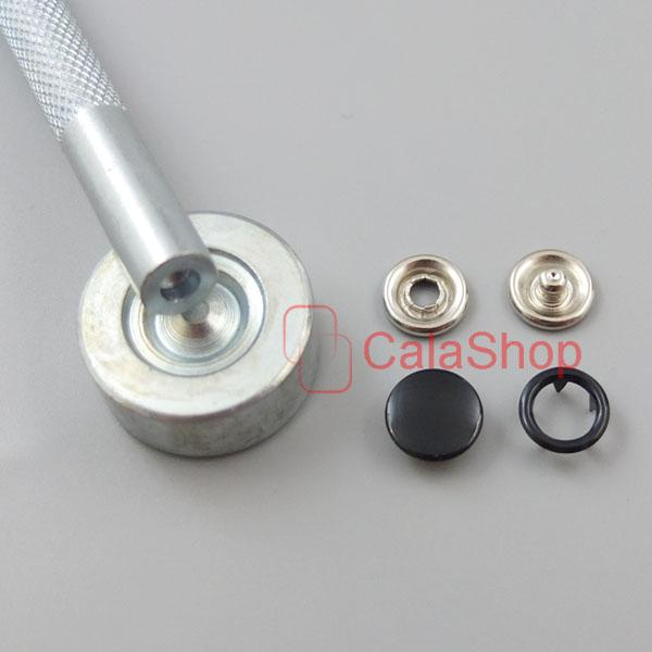 Open Ring No Sew Snaps Fastener sattaching stud Mixed colors 3/8" 9mm