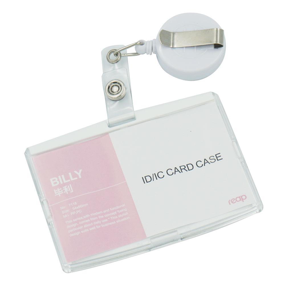Vertical & Horizontal ID card holder Badge with Reels Clips Retractable
