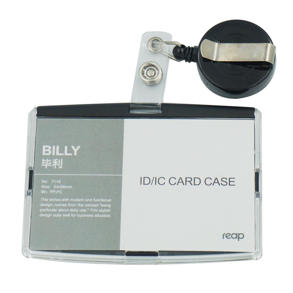 Vertical & Horizontal ID card holder Badge with Reels Clips Retractable office eBay