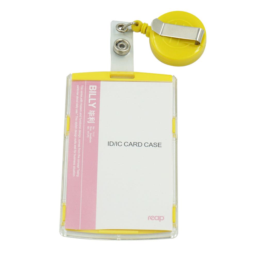 Vertical & Horizontal ID card holder Badge with Reels Clips Retractable