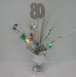 80th Birthday Party Supplies on 80th Birthday Table Decoration Party Centrepiece