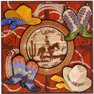 Cowgirl Birthday Party Ideas on Cowboy Country Western Horse Party Decorations Paper Napkins