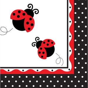 Lady  Birthday Party on Ladybug Ladybird Napkins Lunch Party Supplies Decorations Baby Shower