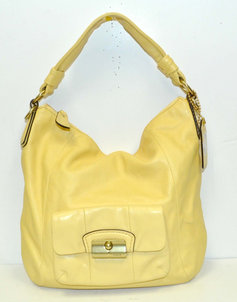 COACH 14783 Kristin Leather Hobo Yellow Hand Bag/Purse eBay