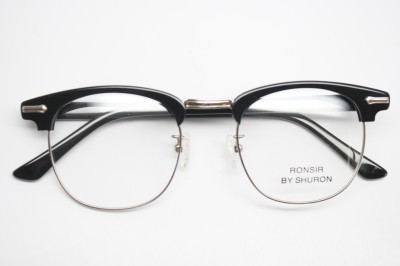 Retro Shuron browline eyeglass frames Black vintage eye ...