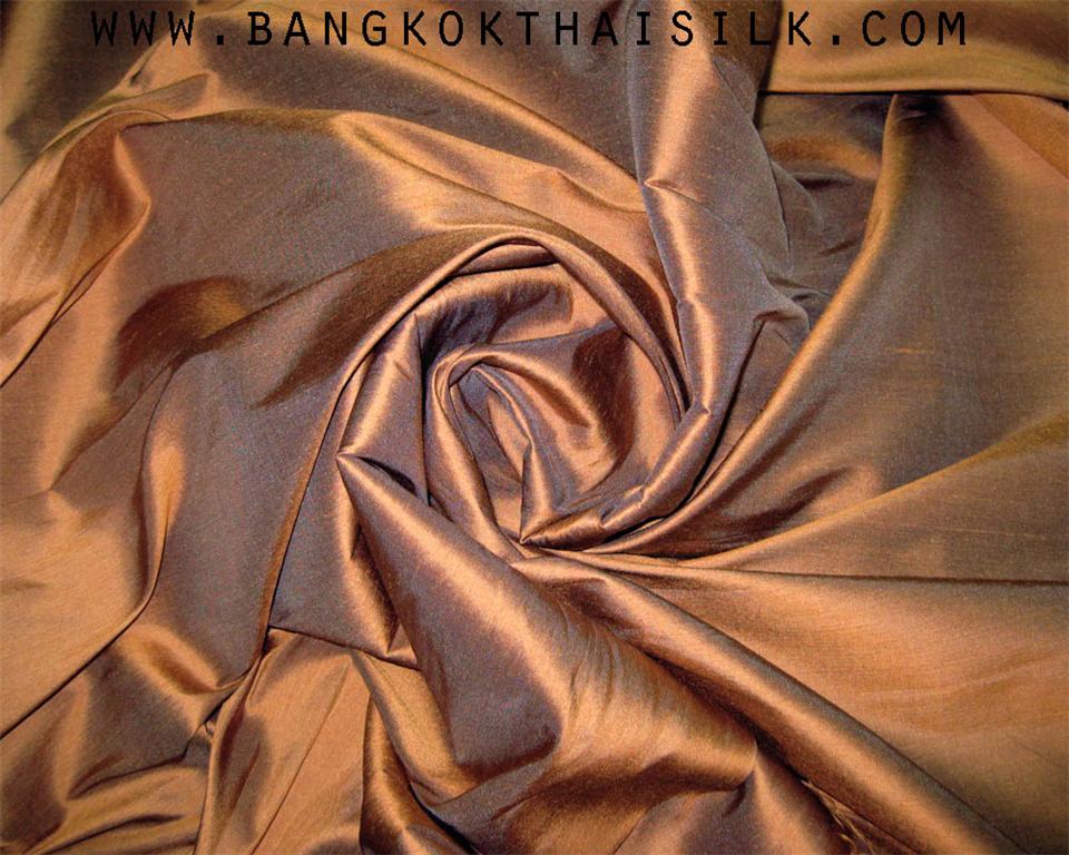 6 YARDS LOT BRONZE BROWN 100 AUTHENTIC SILK FABRIC eBay
