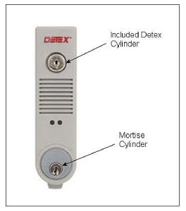 DETEX EAX-500W WEATHERIZED ALARM WITH FREE MORTISE CYLINDER IN SEALED