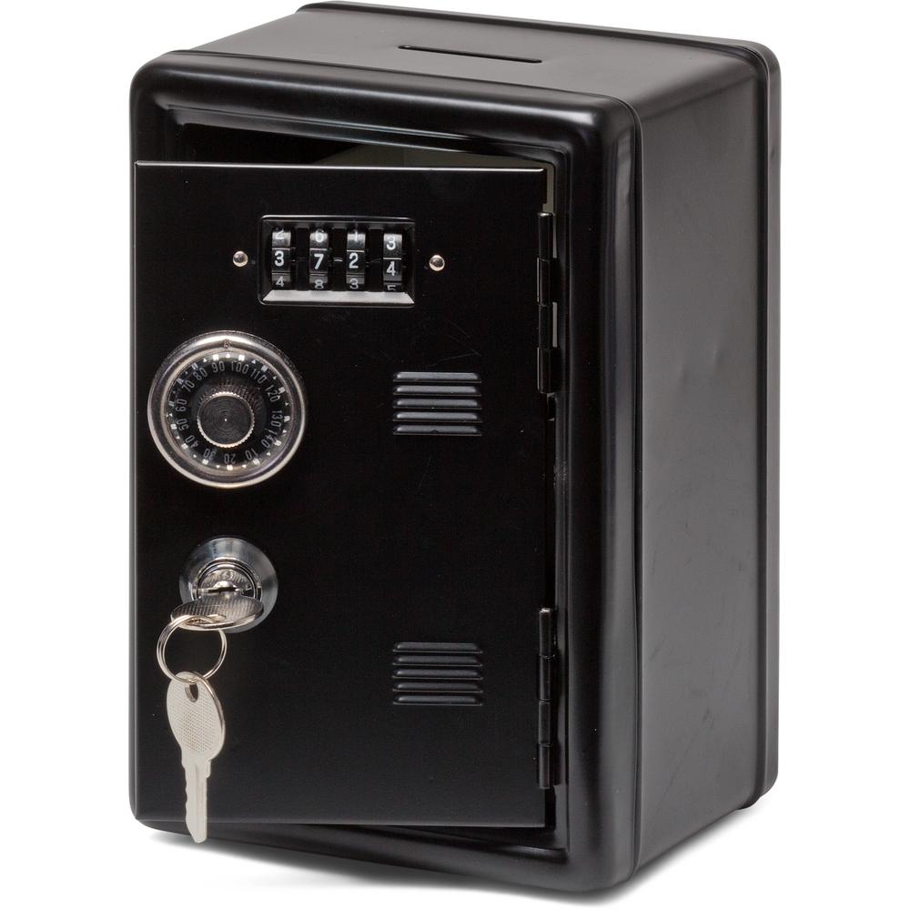 METAL LOCKER BANK COMBINATION DIAL AND KEY MONEY BOX & COIN COUNTER