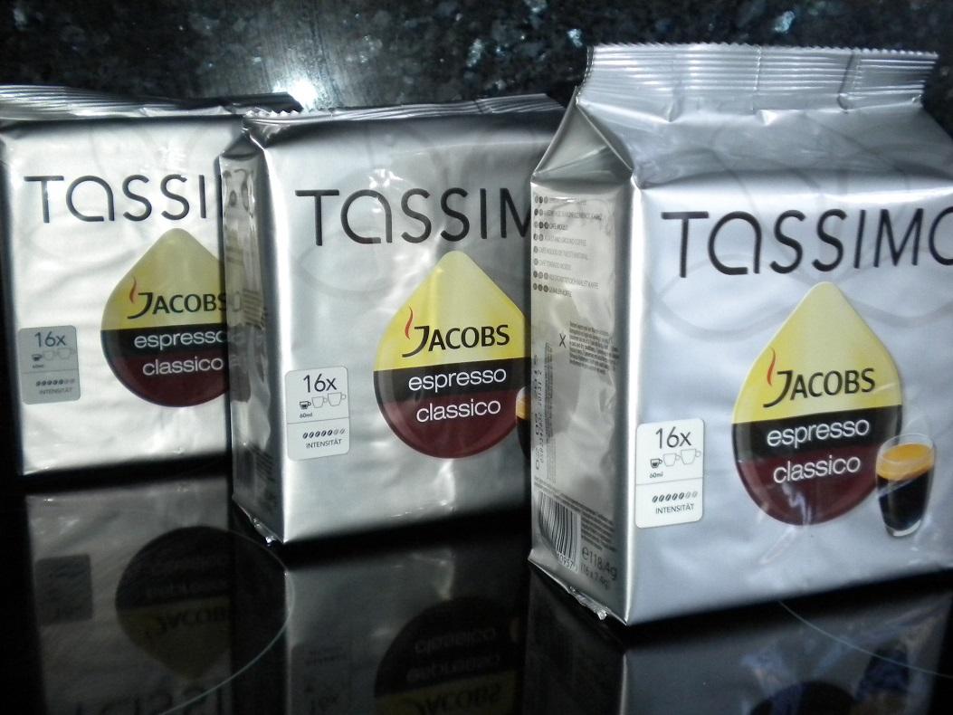 48 TASSIMO JACOBS ESPRESSO CLASSICO T-DISCS 3 X 16 COFFEE PODS & FREE P ...