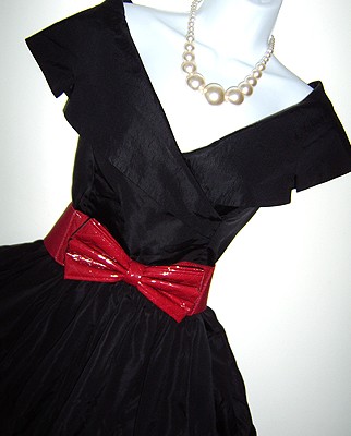 50s black prom dress