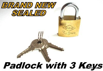 ... Padlock PAD Lock W 3 Keys Door Locker Luggage Bike Storage Shed | eBay