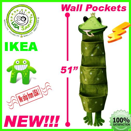 Ikea Hanging Storage Wall pockets Frog Children Kids