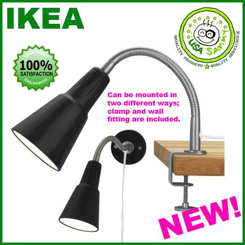 IKEA Clamp / Wall mount Lamp Spotlight Red Black Silver eBay