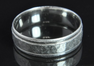 Mens Hammered Wedding Bands on Solid Platinum Mens Hammered Wedding Band Ring 9 75 Ebay