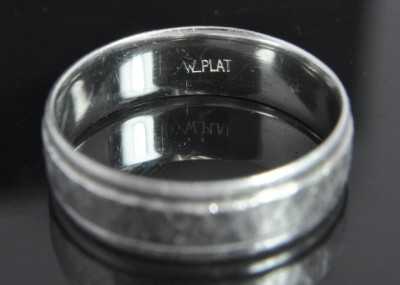 Mens Hammered Wedding Bands on Solid Platinum Mens Hammered Wedding Band Ring 9 75 Ebay