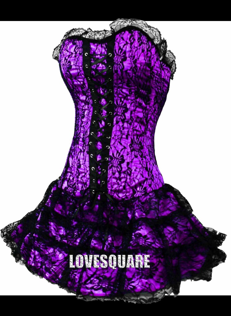 Lovely Lingerie Purple Gothic Lolita Corset Dress S Xl Ebay