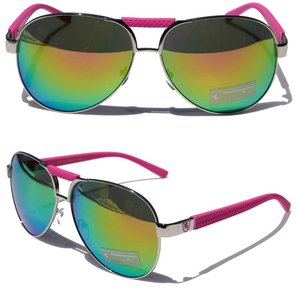 Khan Fashion Designer Aviator Sunglasses Driving Full Mirror Lens