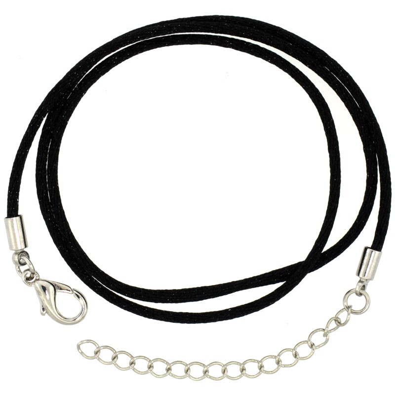 Black Nylon Rope For A Necklace 33