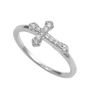 Cross CZ Ring