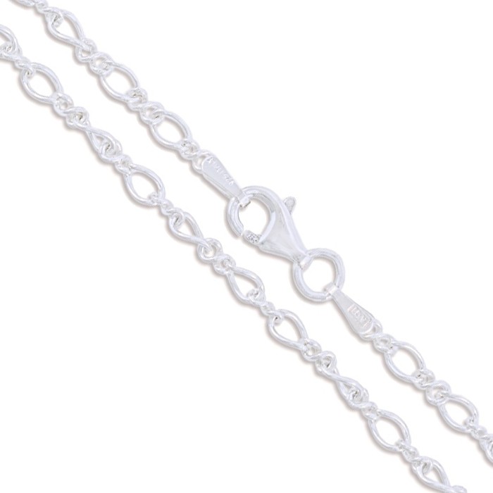 Sterling Silver Necklace Marina Anchor Flat Link Chain Pure 925 Italy