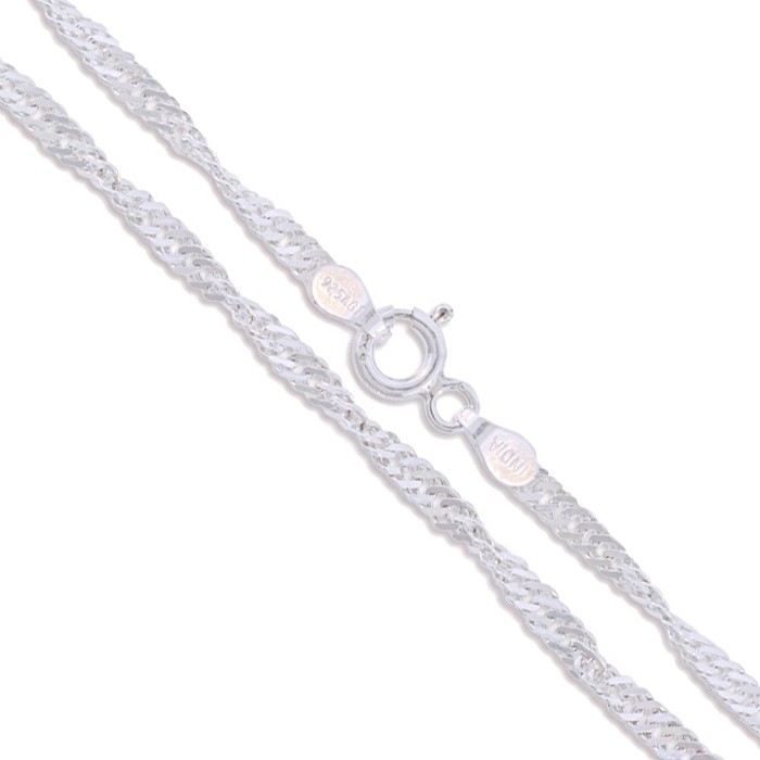 Sterling Silver Chain Singapore Rope Necklace Pure 925 Italy New USA Wholesale | eBay