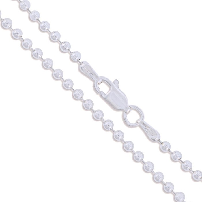 20pc 925 Italy Silver Ball Bead Link Italian Chain Necklace Wedding Jewelry Gift
