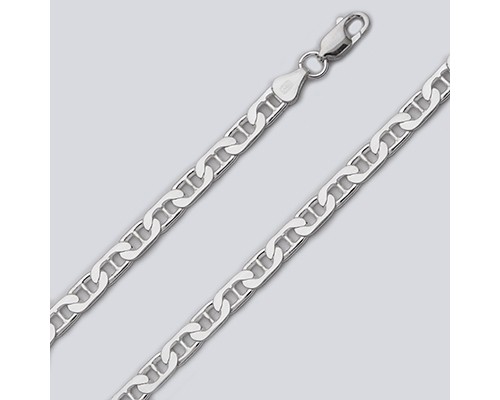 Sterling Silver Men's Necklace Marina Anchor Flat Link Chain 925 Italy Wholesale 