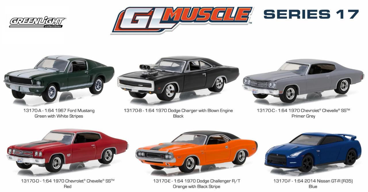 GREENLIGHT 13170 MUSCLE SERIES 17 FAST AND FURIOUS SET OF 6 DIECAST