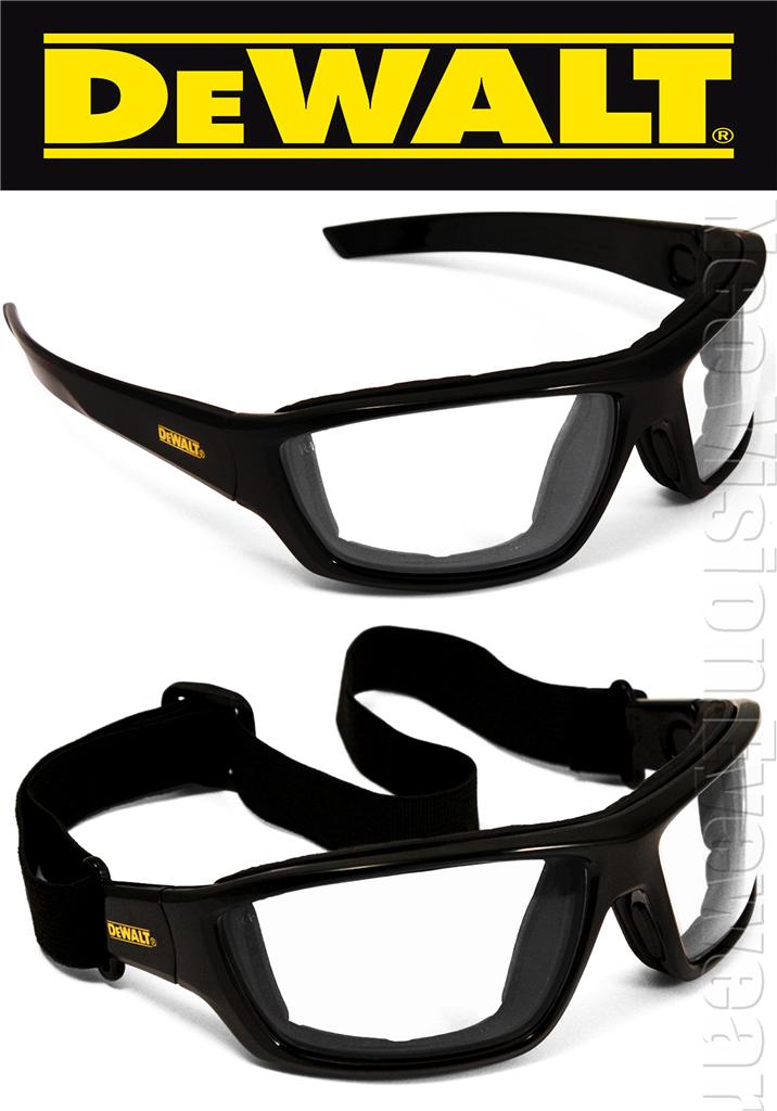 Dewalt Converter Clear Anti Fog Lenses Padded Safety Glasses Hybrid